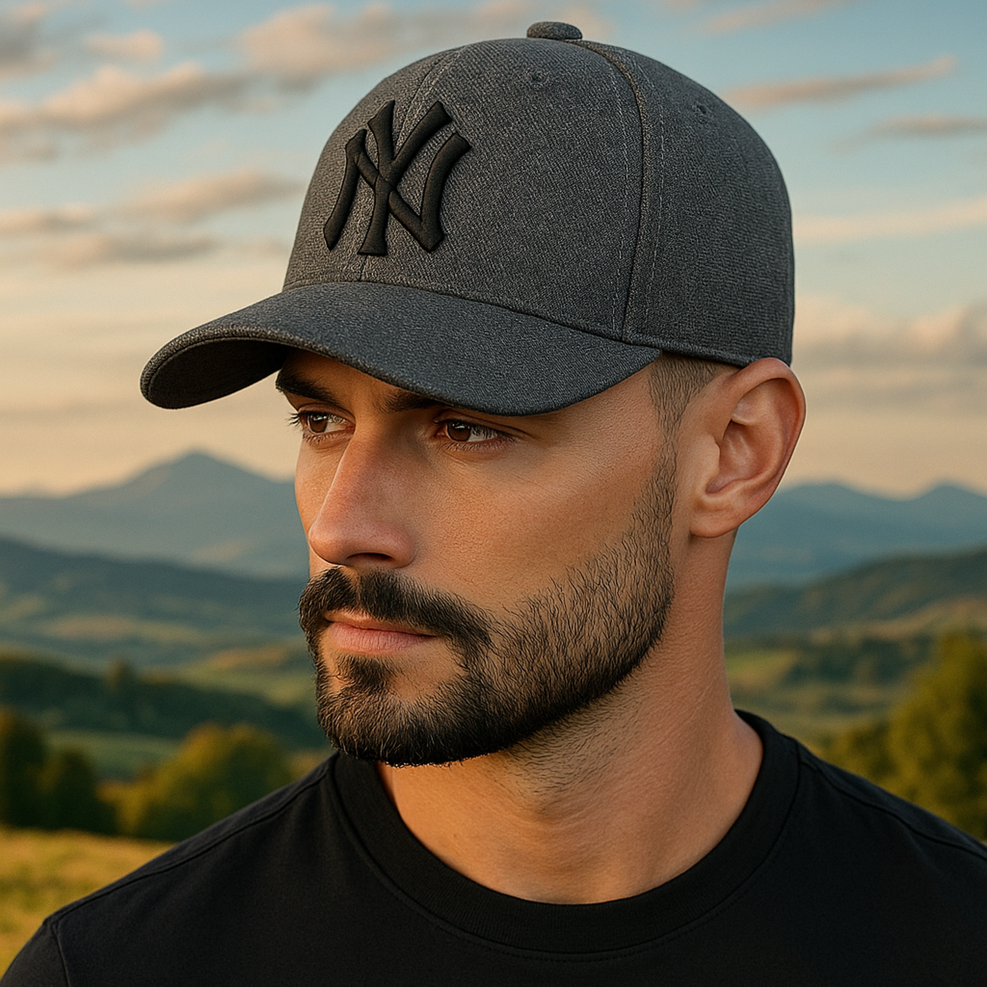 Boné New York Cinza Masculino